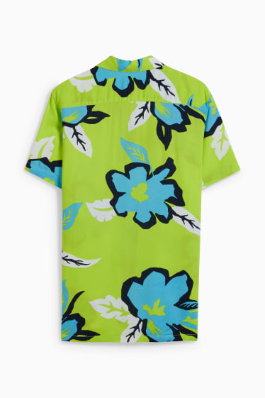 Heren - Overhemd - slim fit - reverskraag - lichtgroen