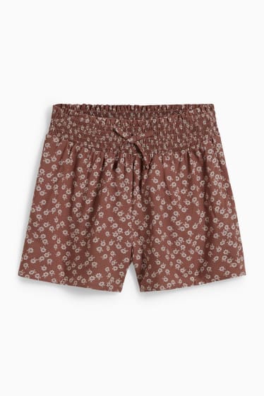 Nena - Pantalons curts - de flors - marró