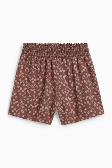 Nena - Pantalons curts - de flors - marró