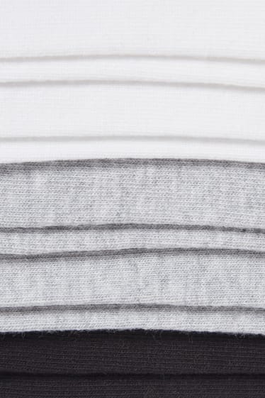 Women - Multipack of 5 - trainer socks - white / gray