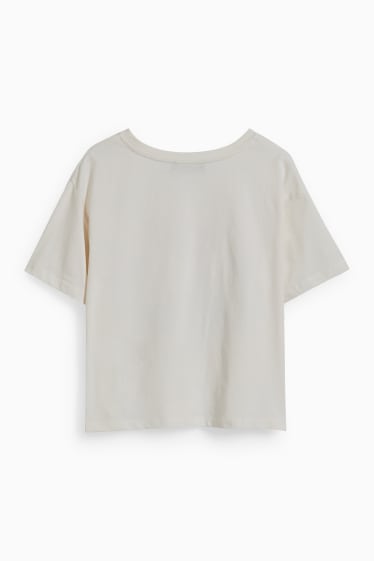 Kinder Mädchen - Kurzarmshirt - cremeweiss