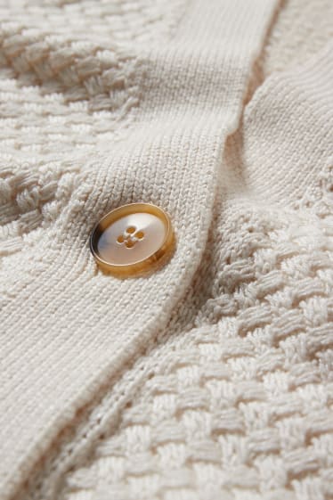Femmes - Gilet de maille - blanc crème