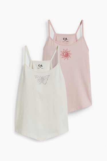 Bambine - Confezione da 2 - top - bianco crema
