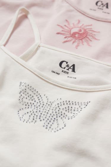 Bambine - Confezione da 2 - top - bianco crema