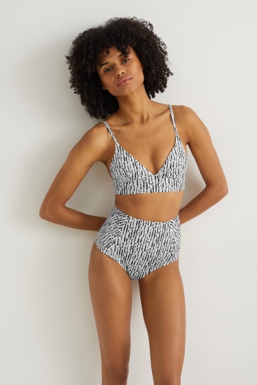 Dona - Calces de biquini - high waist - LYCRA® XTRA LIFE™ - blanc/negre