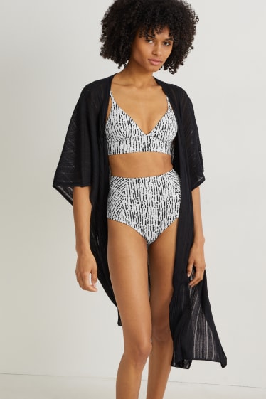 Dona - Calces de biquini - high waist - LYCRA® XTRA LIFE™ - blanc/negre