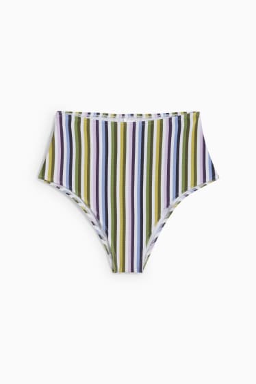 Mujer - Braguita de bikini - high waist - LYCRA® XTRA LIFE™ - de rayas - multicolor