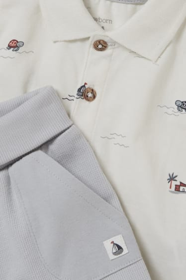 Bébés garçons - Ensemble pour bébé - 2 pièces - bleu / blanc
