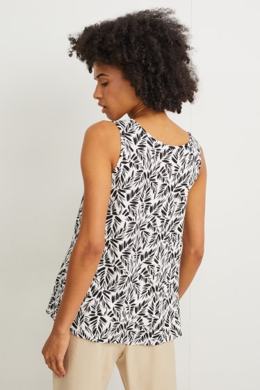 Damen - Basic-Top - schwarz / weiß