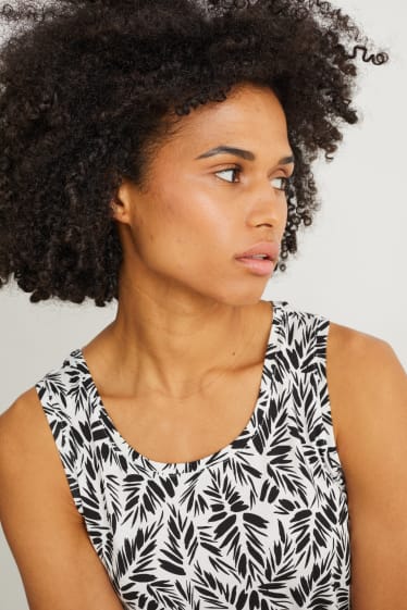 Damen - Basic-Top - schwarz / weiß