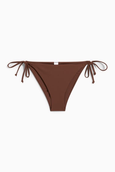 Donna - Slip bikini - vita bassa - LYCRA® XTRA LIFE™ - marrone scuro