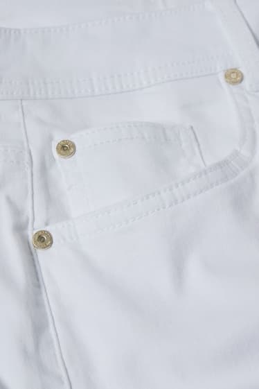 Women - Bermuda shorts - high waist - white