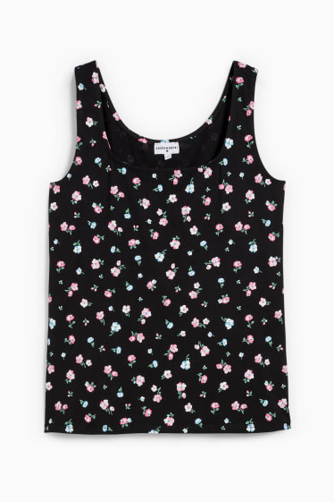 Femmes - CLOCKHOUSE - caraco - à fleurs - noir