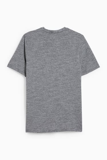 Hommes - T-shirt - à rayures - noir / gris