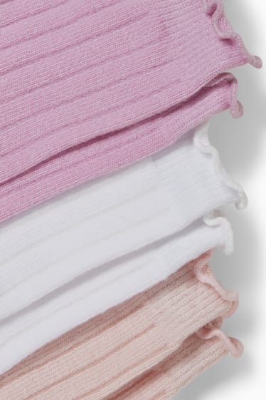 Femmes - Lot de 3 paires - chaussettes - rose