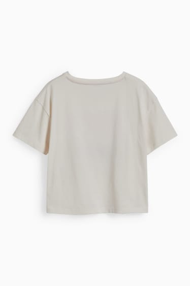 Kinder Mädchen - Kurzarmshirt - cremeweiss