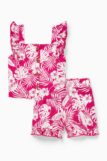 Nena - Conjunt - top i pantalons curts - 2 peces - fúcsia