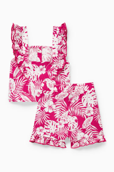 Nena - Conjunt - top i pantalons curts - 2 peces - fúcsia