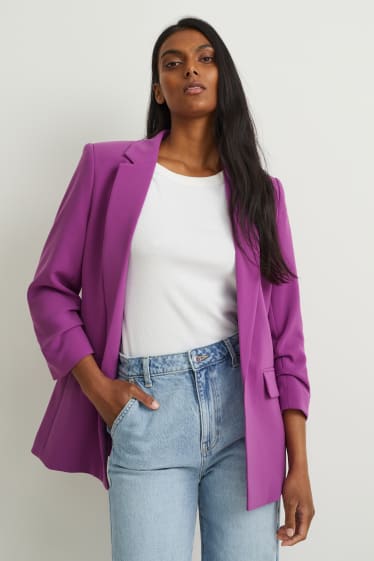 Femmes - Blazer - relaxed fit - violet