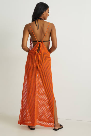 Damen - Strandkleid - dunkelorange