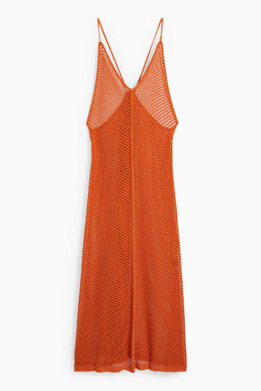 Damen - Strandkleid - dunkelorange