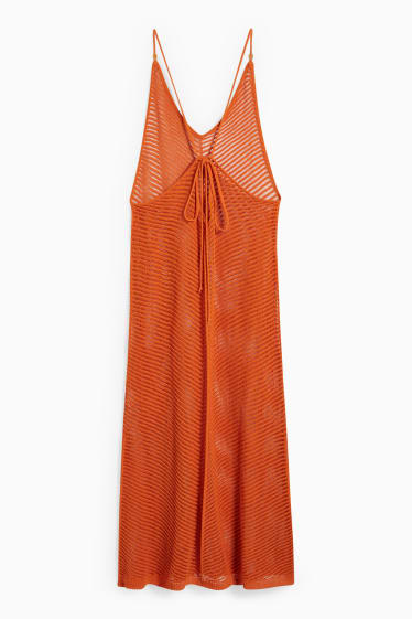 Damen - Strandkleid - dunkelorange