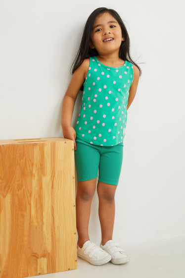 Kinder Mädchen - Multipack 2er - Radlerhose - grün