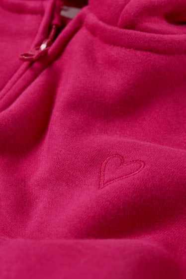 Kinder - Sweatjacke mit Kapuze - pink