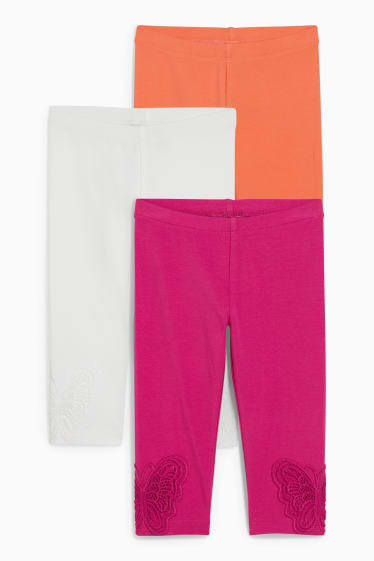 Nen/a - Paquet de 3 - leggings capri - rosa fosc
