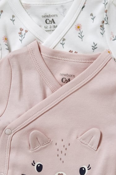 Baby Mädchen - Multipack 2er - Baby-Wickelbody - rosa