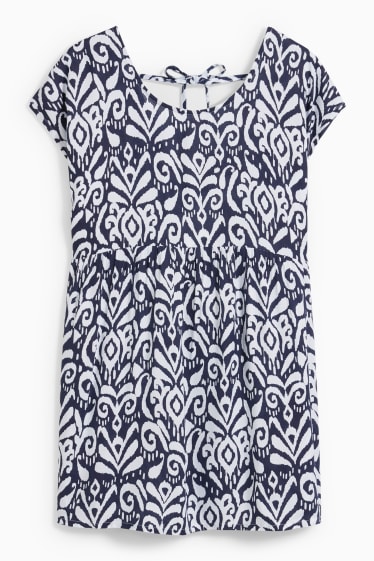 Mujer - Blusa - estampada - azul oscuro / blanco