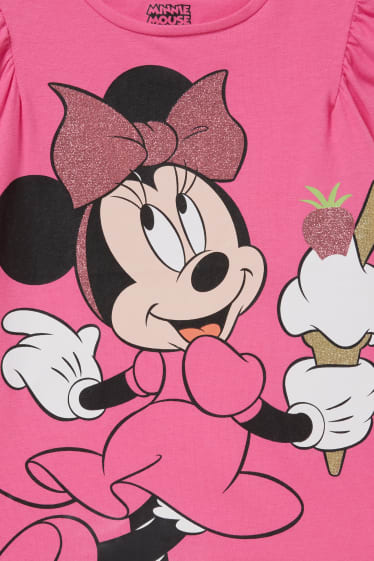 Children Girls - Minnie Mouse - short sleeve T-shirt - pink