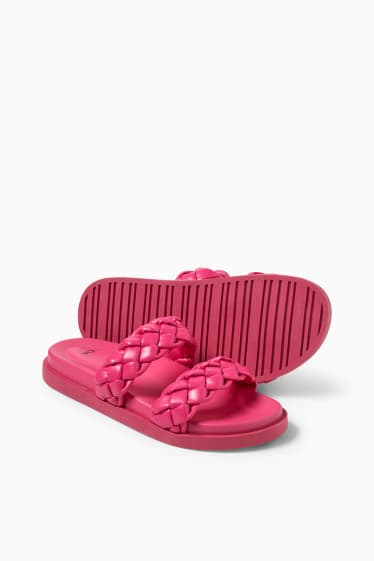 Donna - Sandali - similpelle - rosa scuro