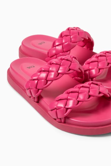 Donna - Sandali - similpelle - rosa scuro