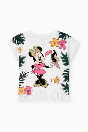 Kinder Mädchen - Minnie Maus - Kurzarmshirt - cremeweiss