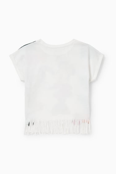 Kinder Mädchen - Minnie Maus - Kurzarmshirt - cremeweiss