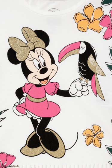 Kinder Mädchen - Minnie Maus - Kurzarmshirt - cremeweiss