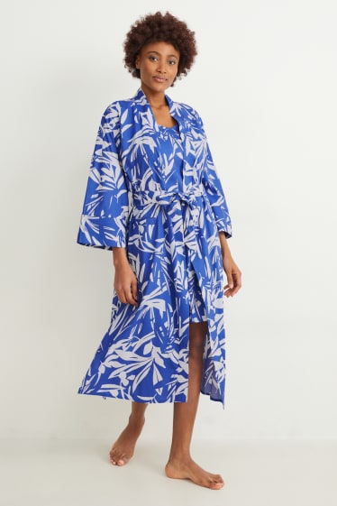 Dona - Bata d'estar per casa - blau/blanc