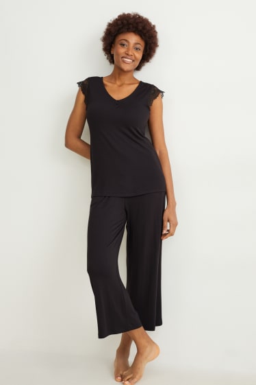 Dona - Pijama de viscosa - negre