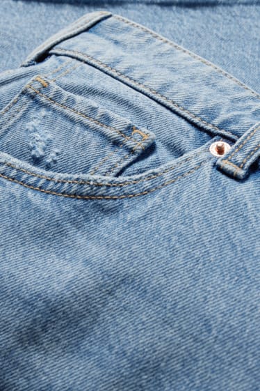 Kobiety - CLOCKHOUSE - szorty dżinsowe - wysoki stan - dżins-jasnoniebieski