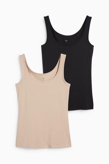 Damen - Multipack 2er - Top - beige