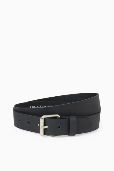 Hommes - Ceinture en cuir - noir