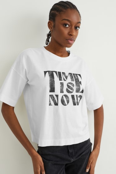 Damen - T-Shirt - cremeweiß
