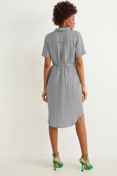 Dona - Vestit - estampat - negre/blanc