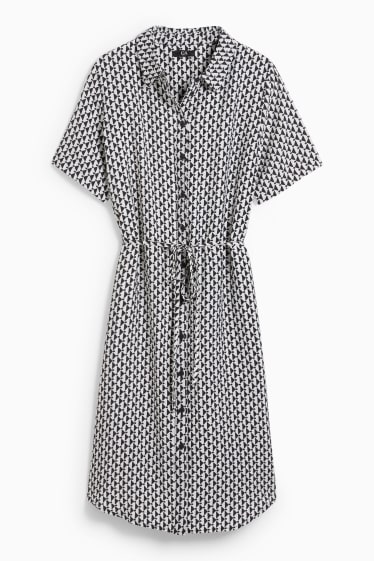Dona - Vestit - estampat - negre/blanc