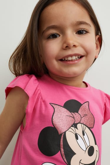 Children Girls - Minnie Mouse - short sleeve T-shirt - pink