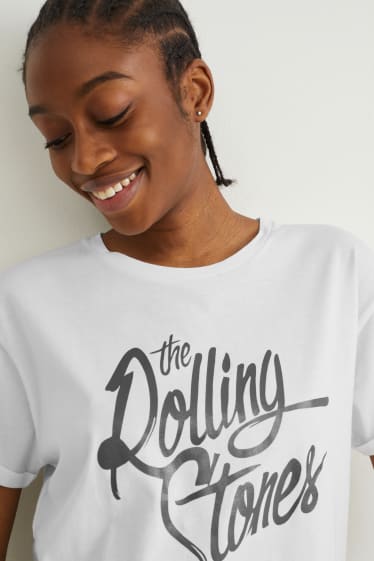 Damen - T-Shirt - Rolling Stones - cremeweiss