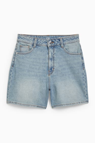 Women - Denim shorts - low-rise waist - LYCRA® - denim-light blue