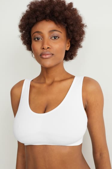 Damen - Bustier - seamless - weiß