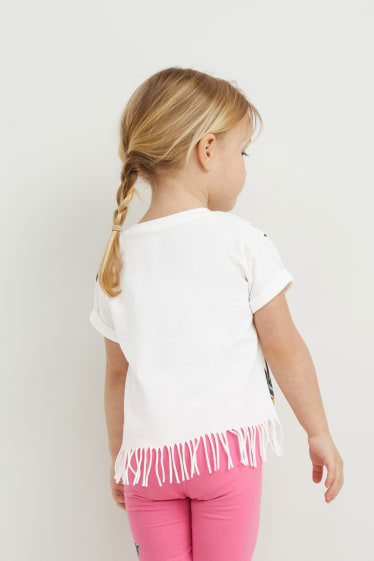 Kinder Mädchen - Minnie Maus - Kurzarmshirt - cremeweiss